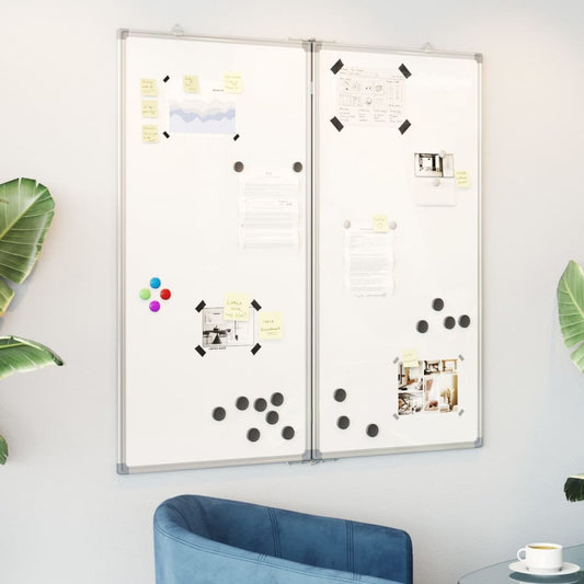 Whiteboard magnetisch inklapbaar 100x100x1,7 cm aluminium is nu te koop bij PeponiXL, paradijselijk wonen!