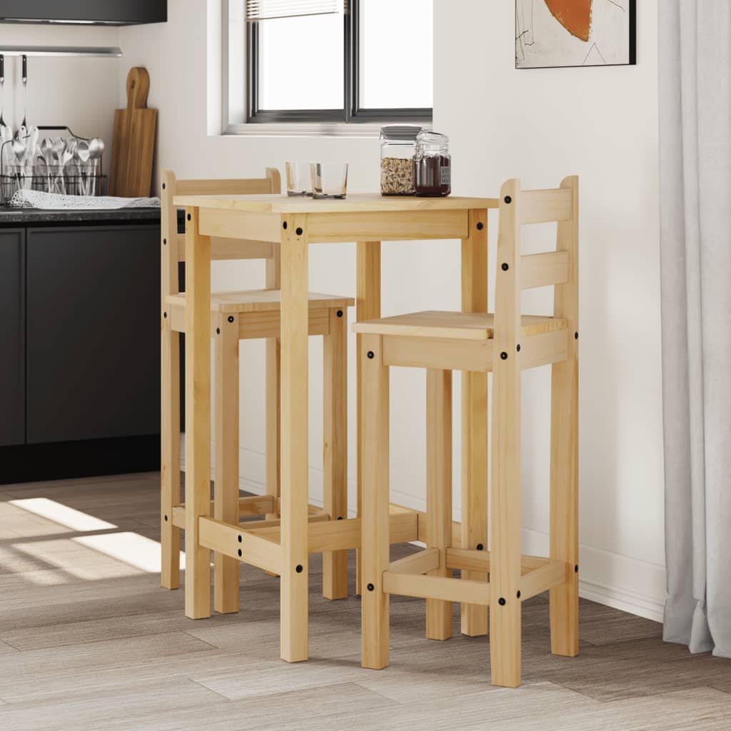 3-delige Barset massief grenenhout is nu te koop bij PeponiXL, paradijselijk wonen!