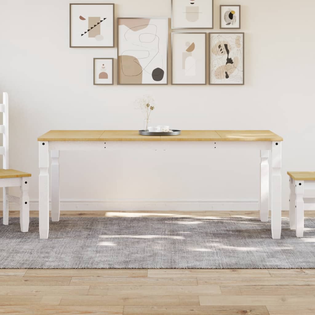 Eettafel Corona 180x90x75 cm massief grenenhout wit is nu te koop bij PeponiXL, paradijselijk wonen!