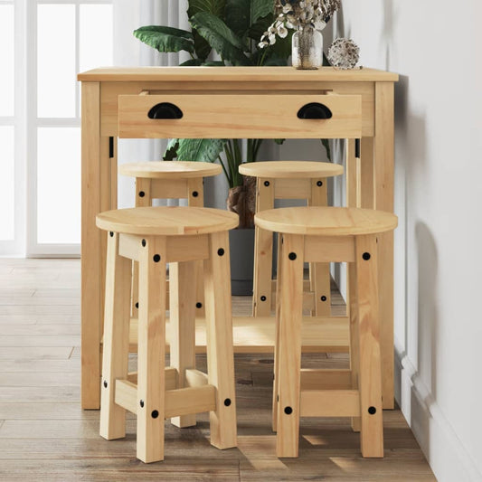5-delige Barset massief grenenhout is nu te koop bij PeponiXL, paradijselijk wonen!