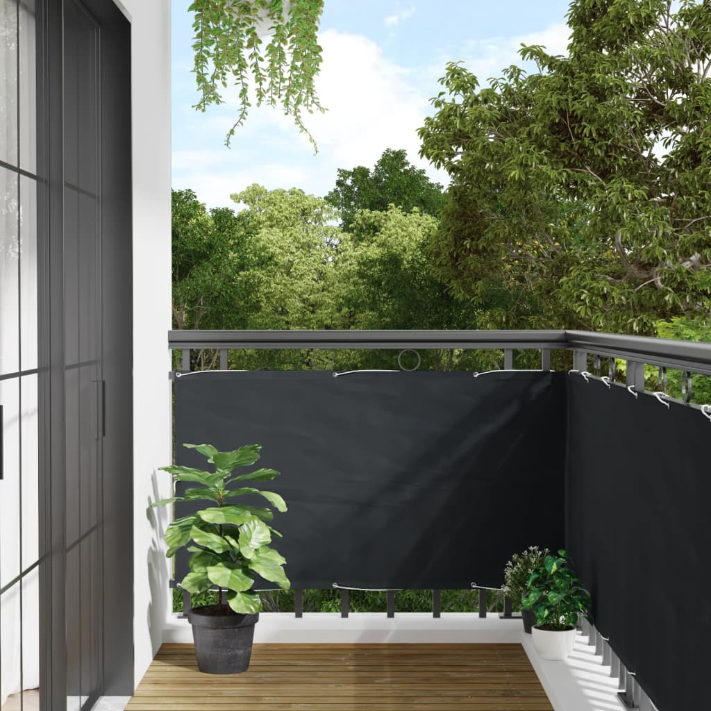 Balkonscherm 400x75 cm PVC antracietkleurig is nu te koop bij PeponiXL, paradijselijk wonen!