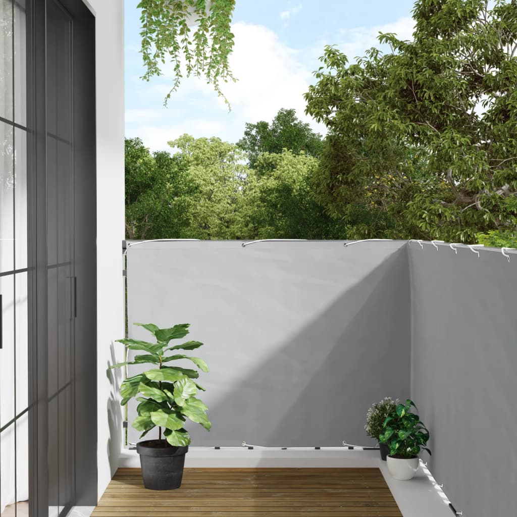 Balkonscherm 500x120 cm PVC grijs is nu te koop bij PeponiXL, paradijselijk wonen!