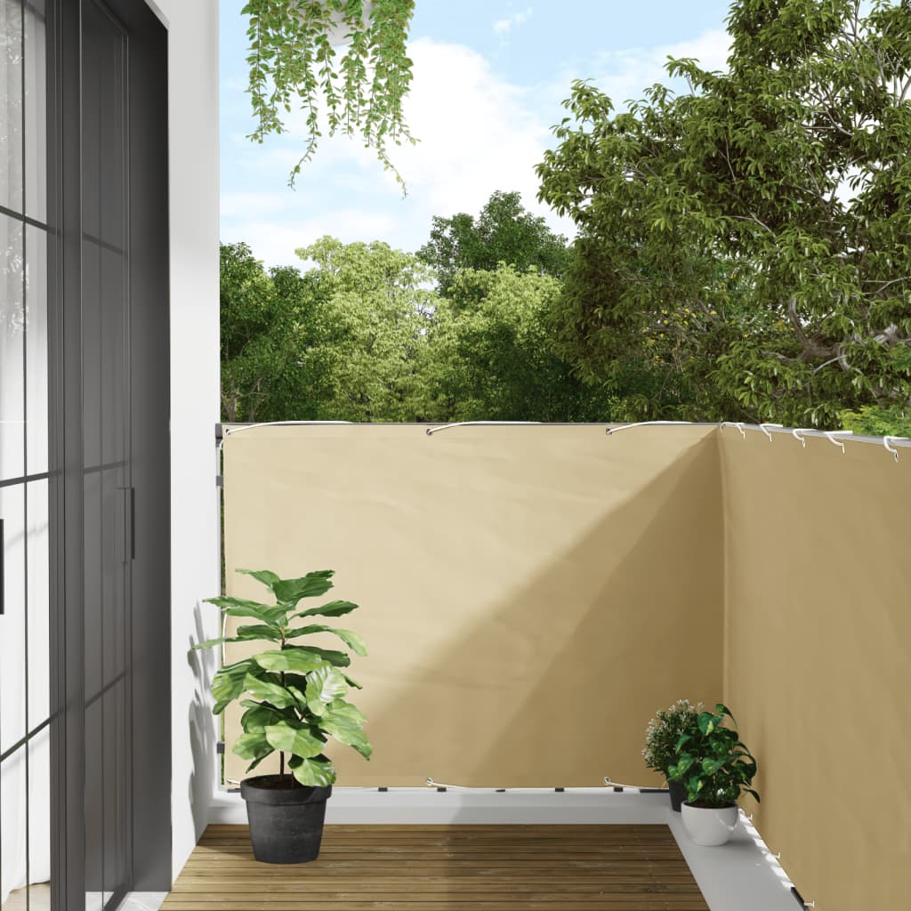 Balkonscherm 300x120 cm PVC crèmekleurig is nu te koop bij PeponiXL, paradijselijk wonen!
