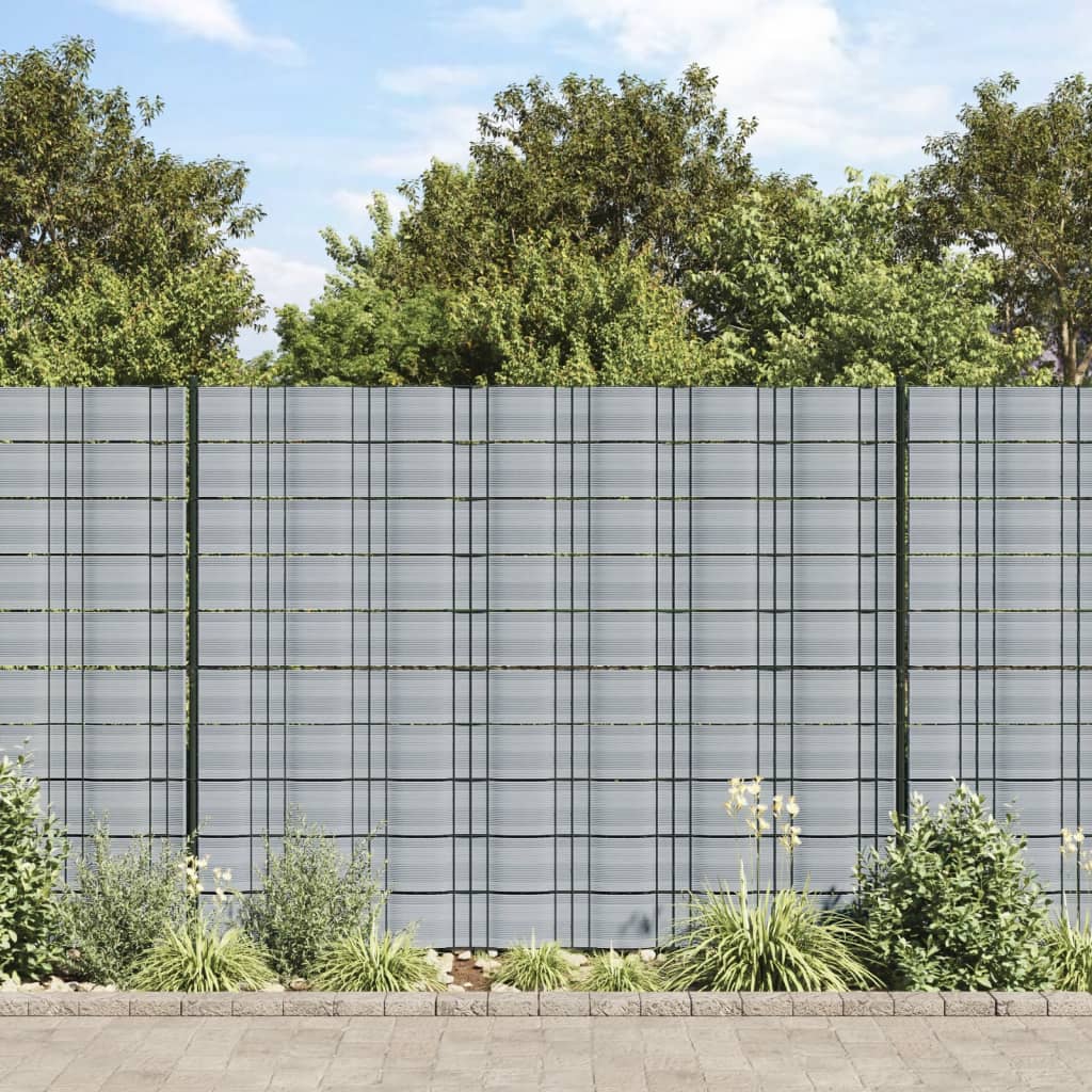 Tuinschermen 10 st 252,5x19 m PVC grijs is nu te koop bij PeponiXL, paradijselijk wonen!