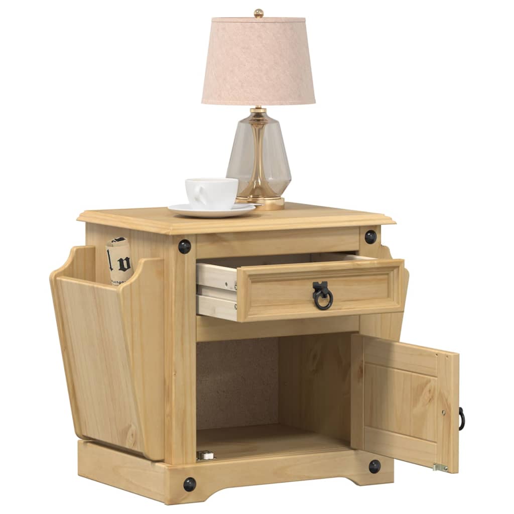 Nachtkastje Corona 45x35x47,5 cm massief grenenhout is nu te koop bij PeponiXL, paradijselijk wonen!