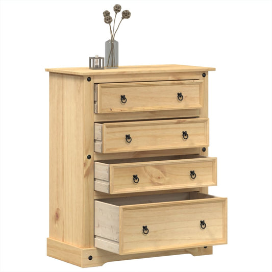 Ladekast Corona 92x48x114 cm massief grenenhout is nu te koop bij PeponiXL, paradijselijk wonen!