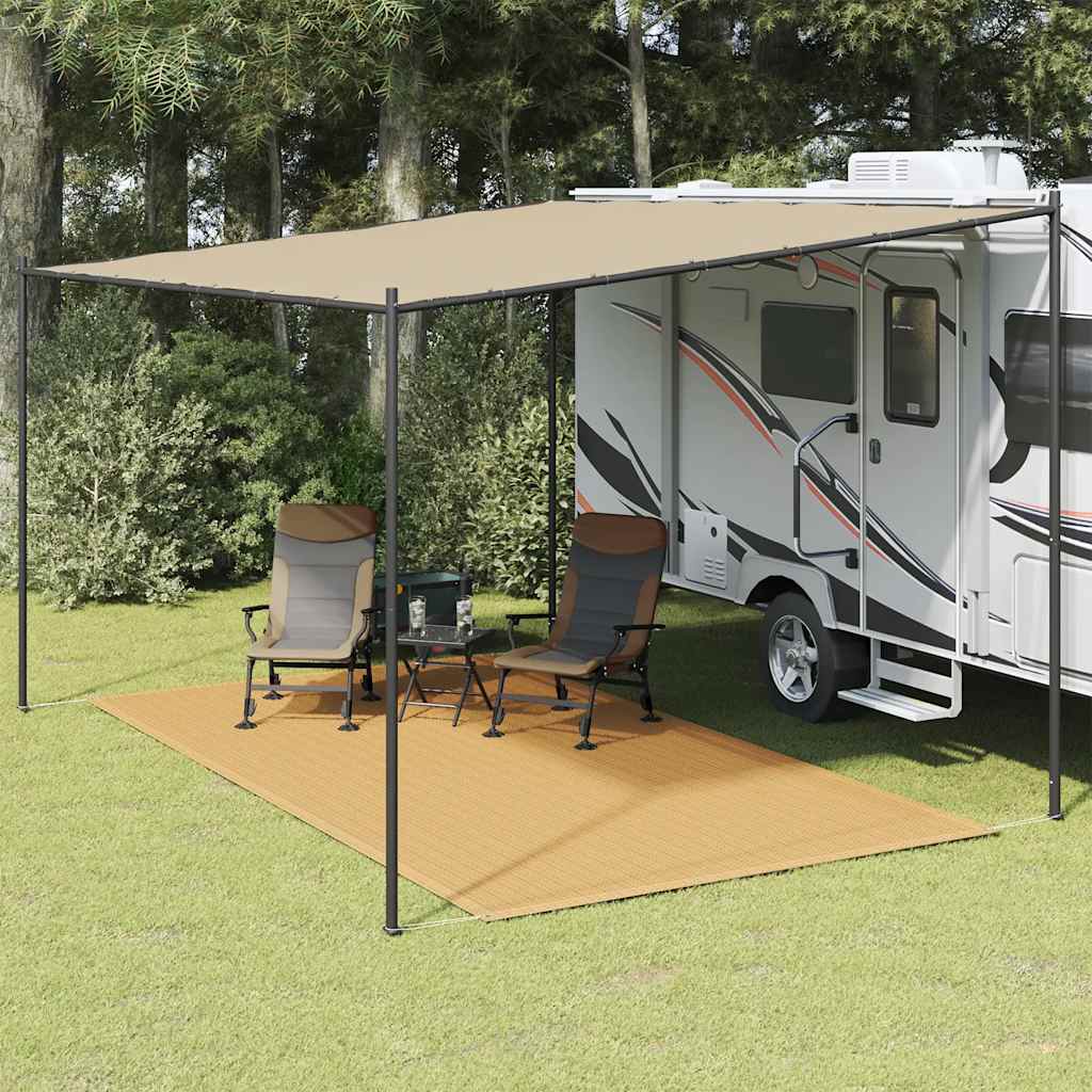 Tenttapijt 250x450 cm HDPE zandkleurig is nu te koop bij PeponiXL, paradijselijk wonen!