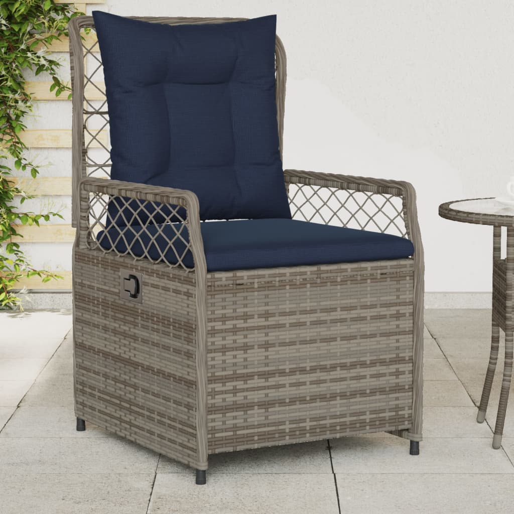 Liggende tuinstoelen 2 stuks grijs polyrotan is nu te koop bij PeponiXL, paradijselijk wonen!