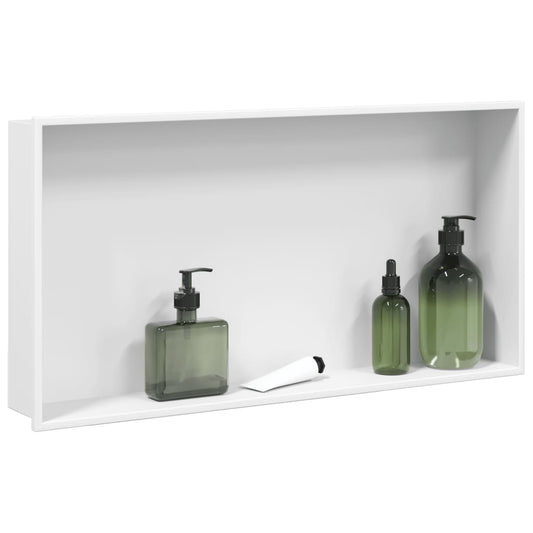 Douchenis 62x32x9 cm roestvrijstaal matwit is nu te koop bij PeponiXL, paradijselijk wonen!
