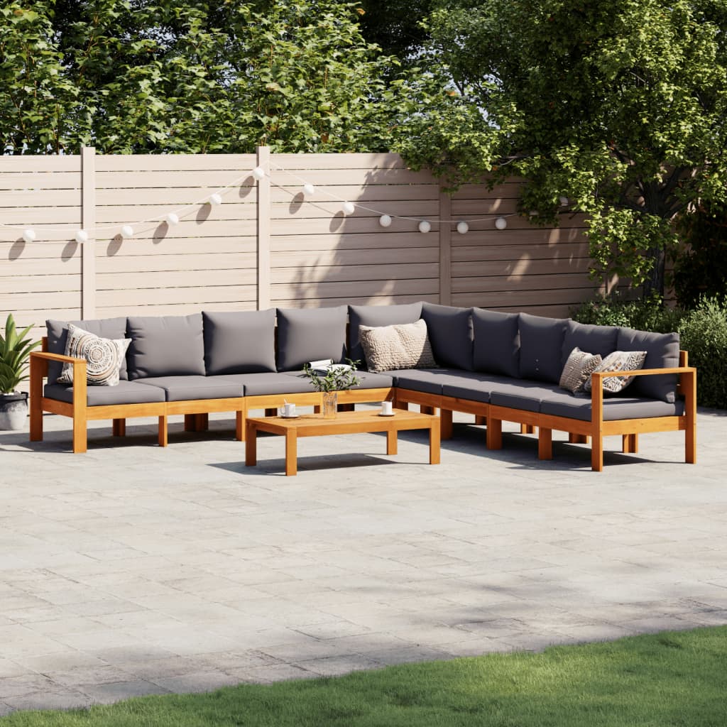 6-delige Loungeset met kussens massief acaciahout is nu te koop bij PeponiXL, paradijselijk wonen!