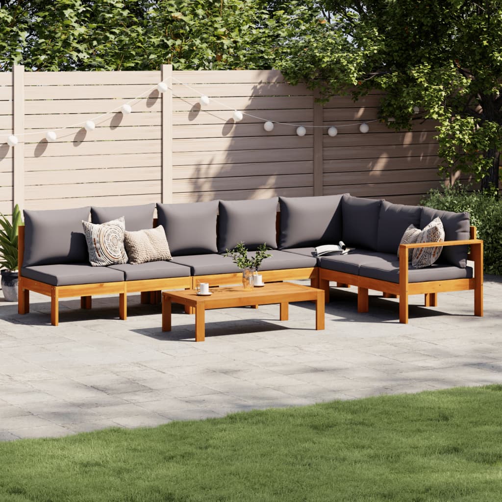 5-delige Loungeset met kussens massief acaciahout is nu te koop bij PeponiXL, paradijselijk wonen!