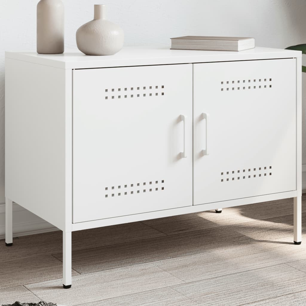 Tv-meubel 68x39x50,5 cm staal wit is nu te koop bij PeponiXL, paradijselijk wonen!