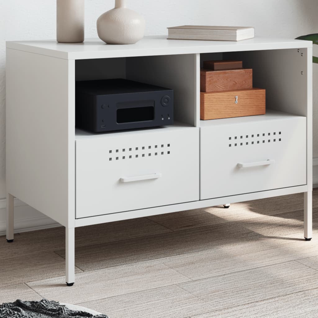 Tv-meubel 68x39x50,5 cm staal wit is nu te koop bij PeponiXL, paradijselijk wonen!