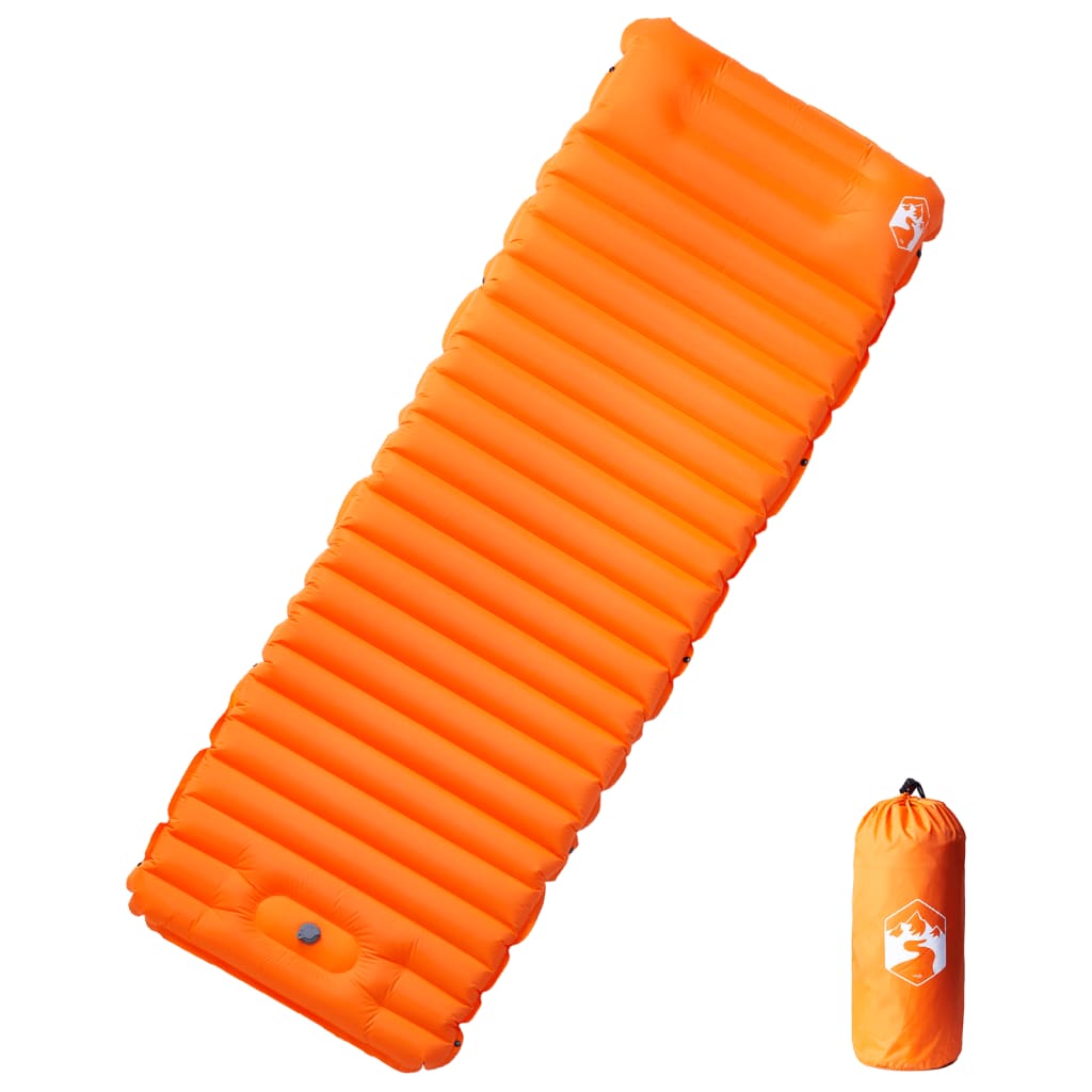 Kampeermatras met kussen zelfopblazend 1-persoons oranje is nu te koop bij PeponiXL, paradijselijk wonen!