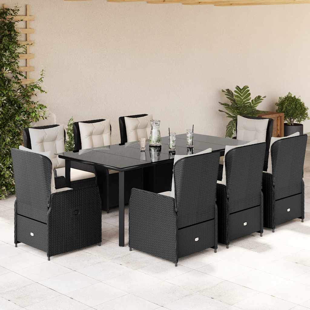 9-delige Tuinset poly rattan zwart is nu te koop bij PeponiXL, paradijselijk wonen!