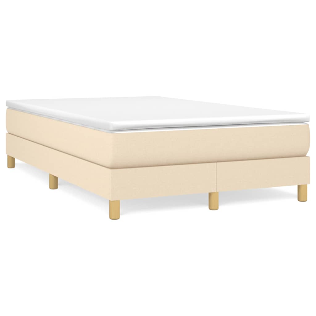 Boxspring met matras stof crèmekleurig 120x190 cm is nu te koop bij PeponiXL, paradijselijk wonen!