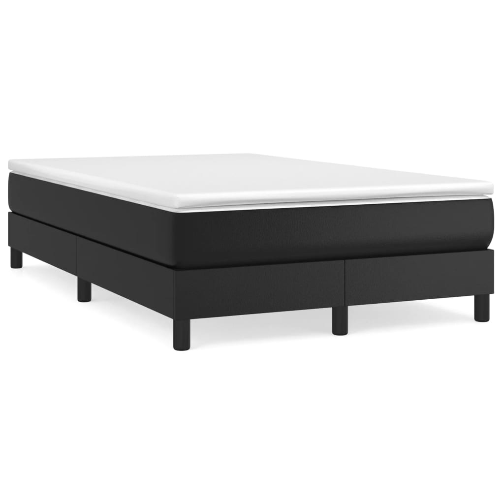 Boxspring met matras kunstleer zwart 120x190 cm is nu te koop bij PeponiXL, paradijselijk wonen!