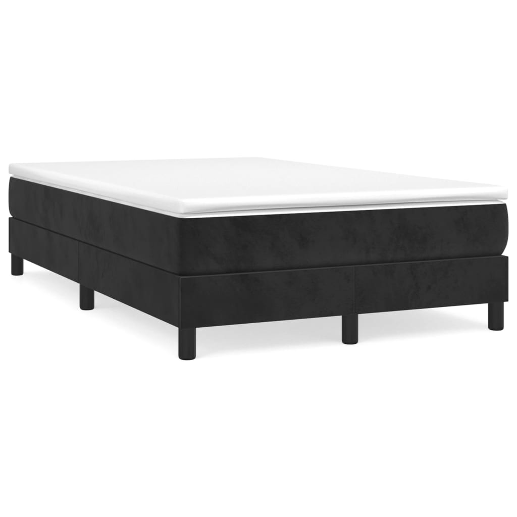 Boxspring met matras fluweel zwart 120x190 cm is nu te koop bij PeponiXL, paradijselijk wonen!