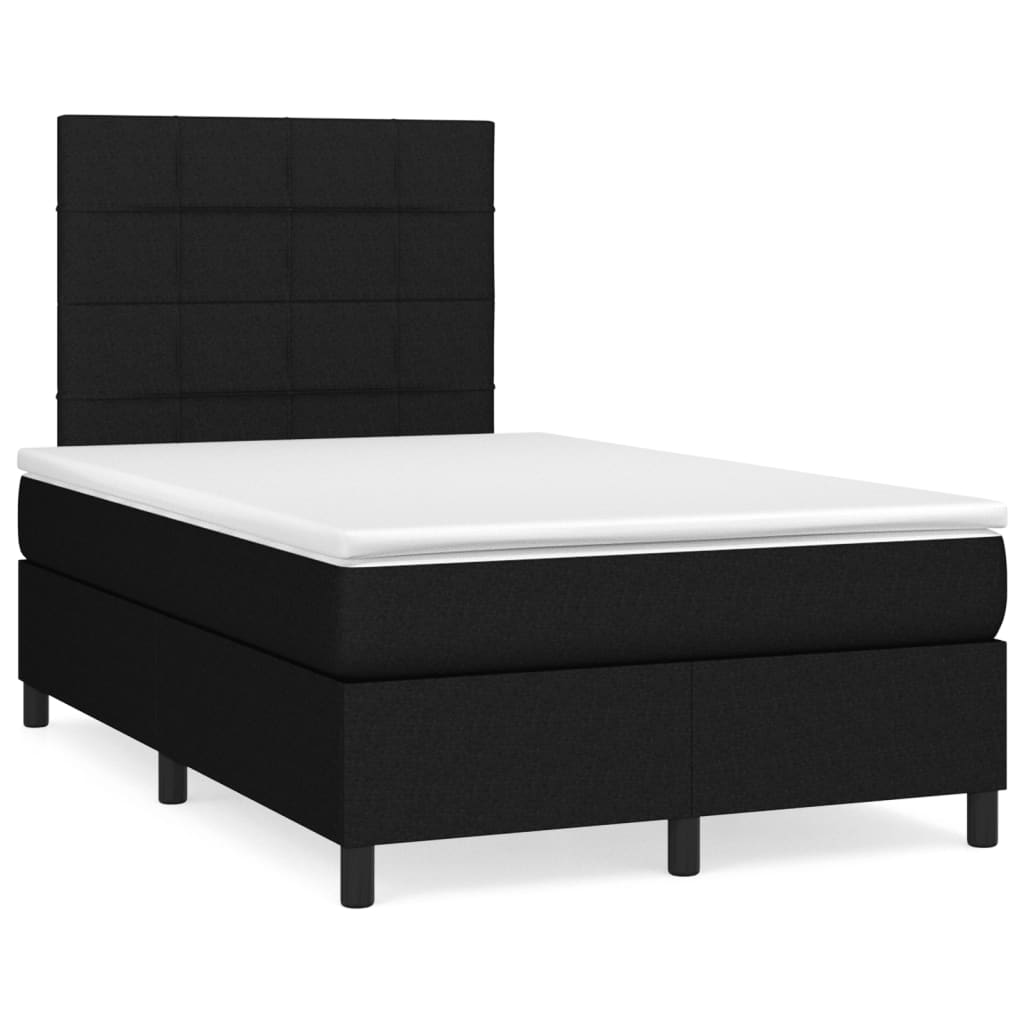 Boxspring met matras stof zwart 120x190 cm is nu te koop bij PeponiXL, paradijselijk wonen!