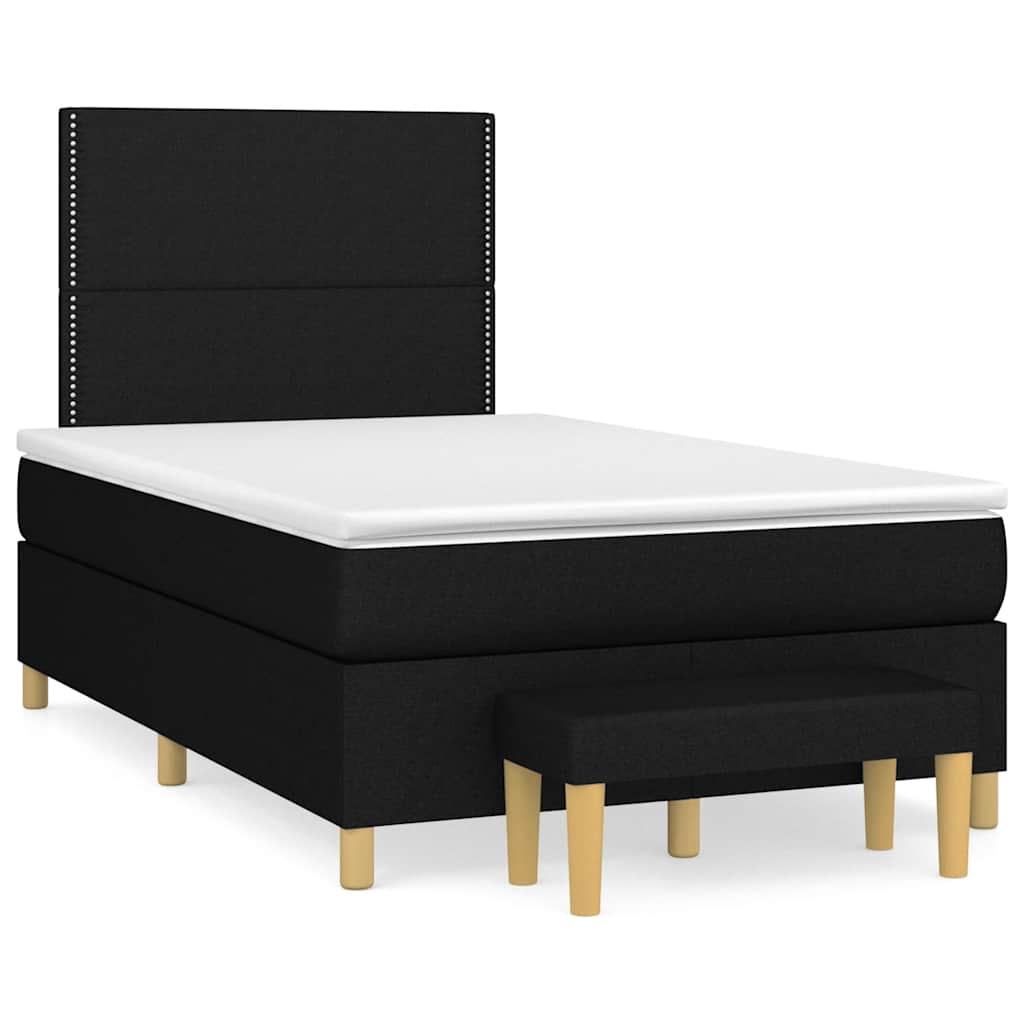 Boxspring met matras stof zwart 120x190 cm is nu te koop bij PeponiXL, paradijselijk wonen!