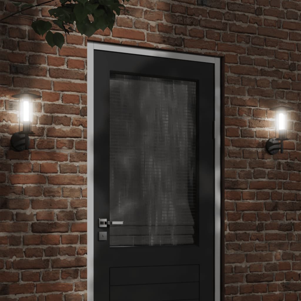 Buitenwandlamp roestvrij staal zwart is nu te koop bij PeponiXL, paradijselijk wonen!