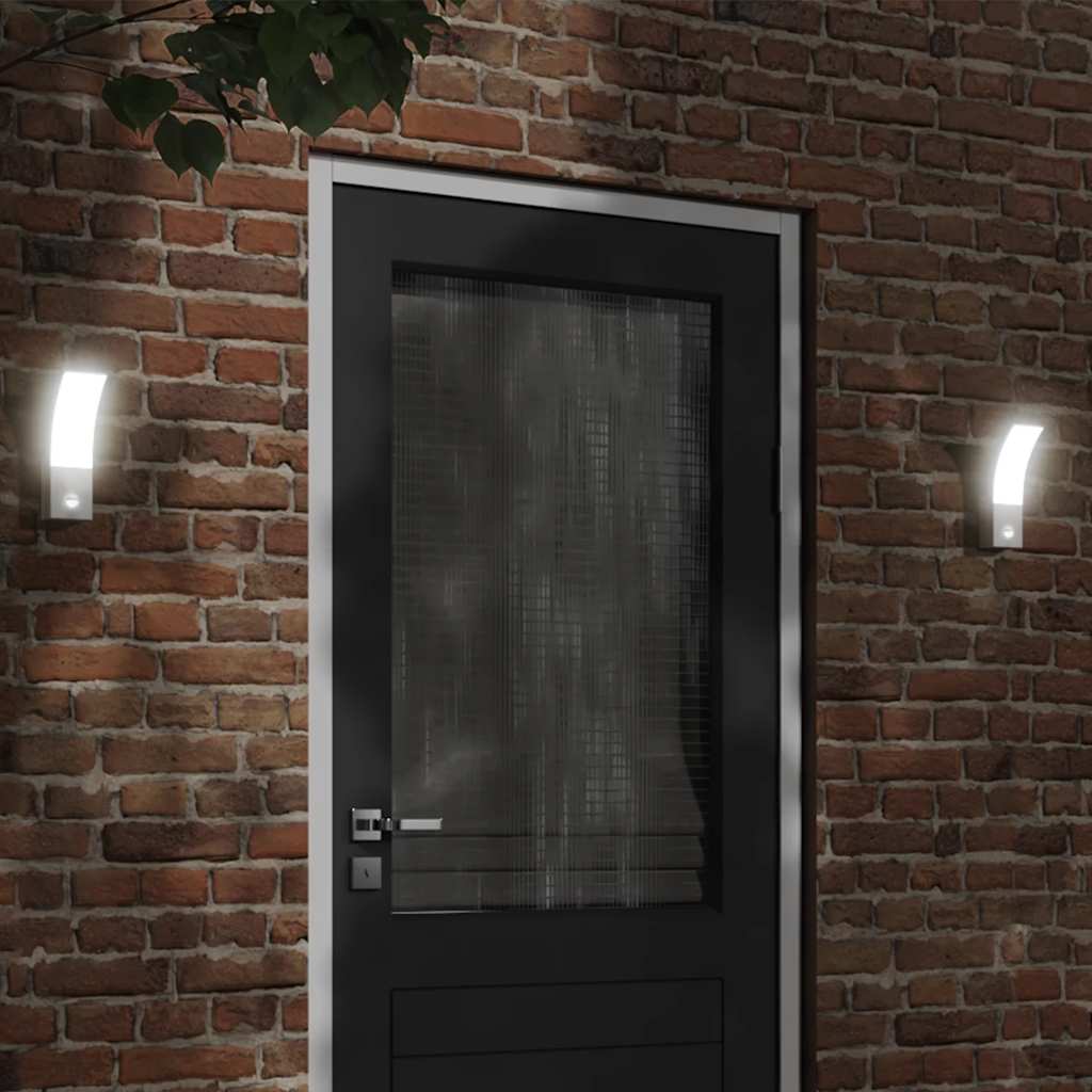 Buitenwandlamp LED met sensors gegoten aluminium wit is nu te koop bij PeponiXL, paradijselijk wonen!