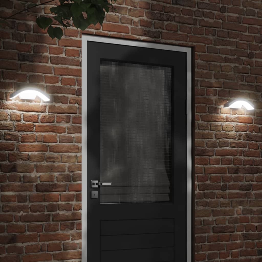Buitenwandlampen 2 st LED gegoten aluminium wit is nu te koop bij PeponiXL, paradijselijk wonen!
