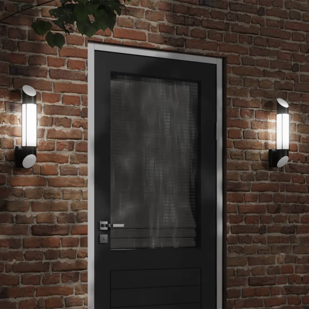 Buitenwandlamp roestvrij staal zwart is nu te koop bij PeponiXL, paradijselijk wonen!