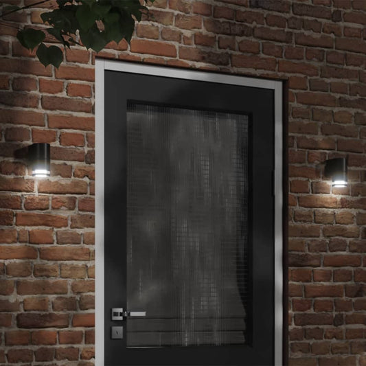 Buitenwandlampen 2 st gegoten aluminium zwart is nu te koop bij PeponiXL, paradijselijk wonen!