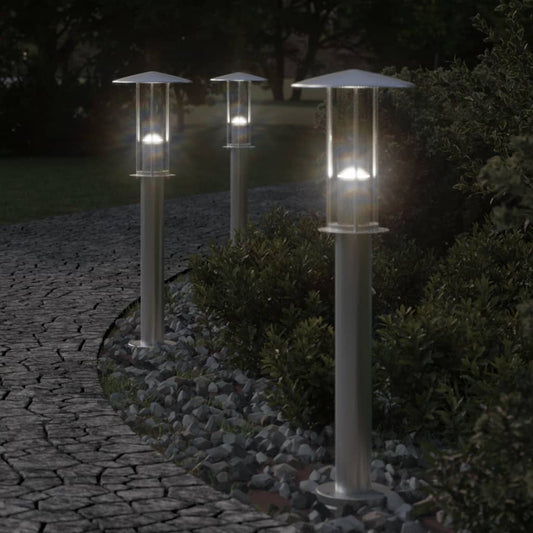 Buitenvloerlamp 60 cm roestvrijstaal zilverkleurig is nu te koop bij PeponiXL, paradijselijk wonen!