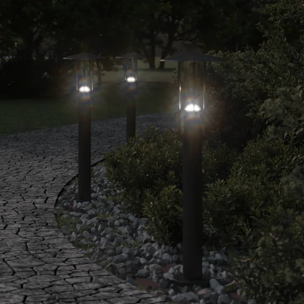 Vloerlamp voor buiten 60 cm roestvrij staal zwart is nu te koop bij PeponiXL, paradijselijk wonen!