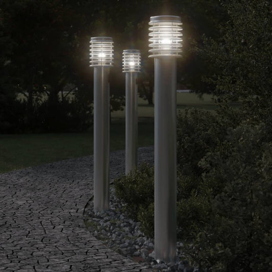 Vloerlamp voor buiten 110 cm roestvrijstaal zilverkleurig is nu te koop bij PeponiXL, paradijselijk wonen!