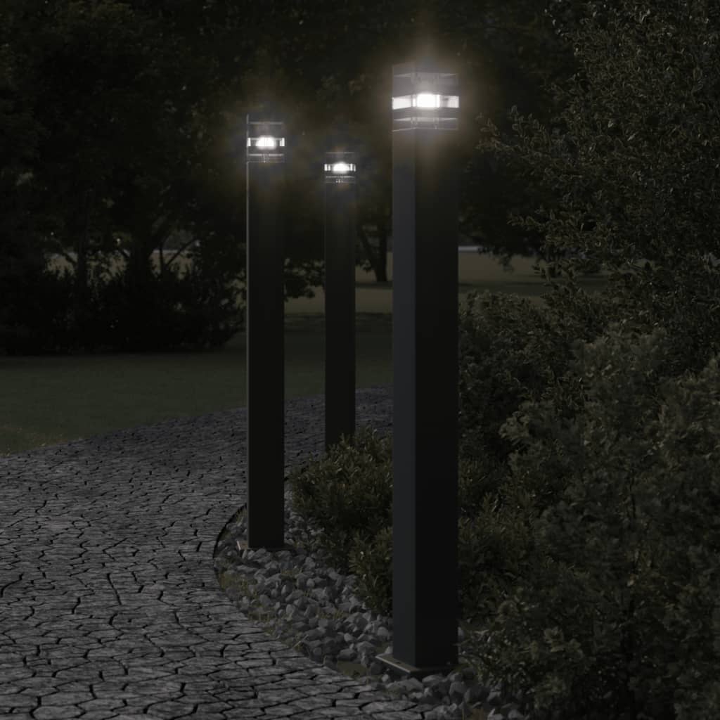 Buitenvloerlamp 110 cm aluminium zwart is nu te koop bij PeponiXL, paradijselijk wonen!