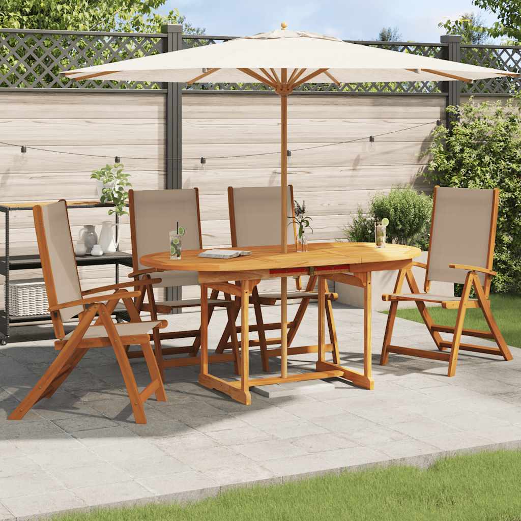 Tuinstoelen inklapbaar 4 st massief acaciahout en textileen is nu te koop bij PeponiXL, paradijselijk wonen!