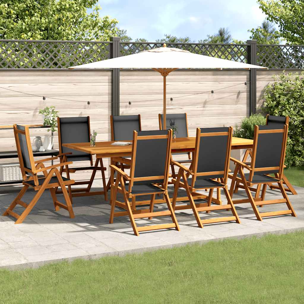 9-delige Tuinset massief acaciahout en textileen is nu te koop bij PeponiXL, paradijselijk wonen!