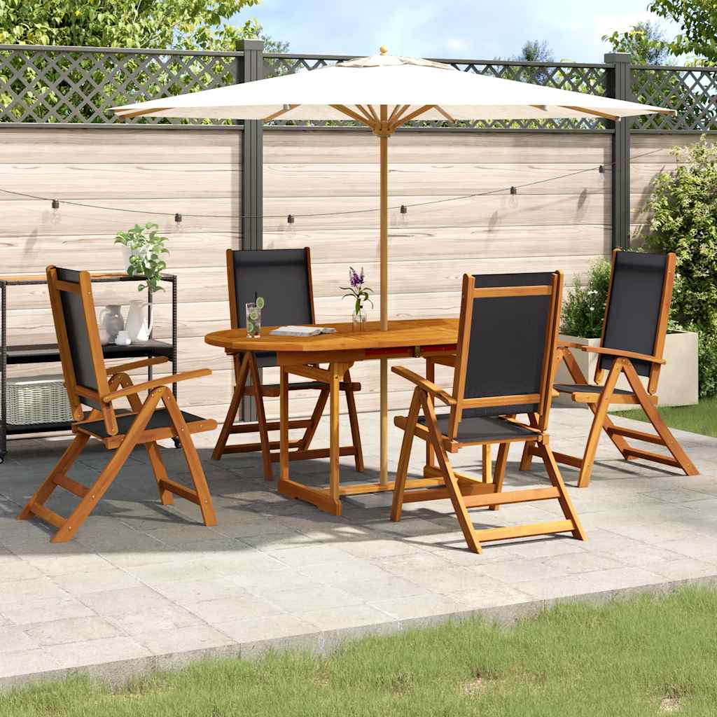 5-delige Tuinset massief acaciahout en textileen is nu te koop bij PeponiXL, paradijselijk wonen!