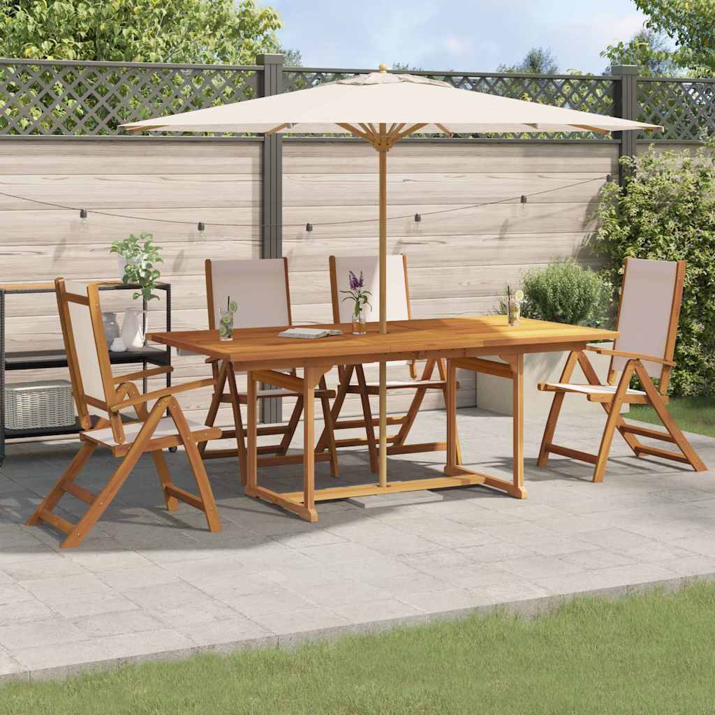 5-delige Tuinset massief acaciahout en textileen is nu te koop bij PeponiXL, paradijselijk wonen!