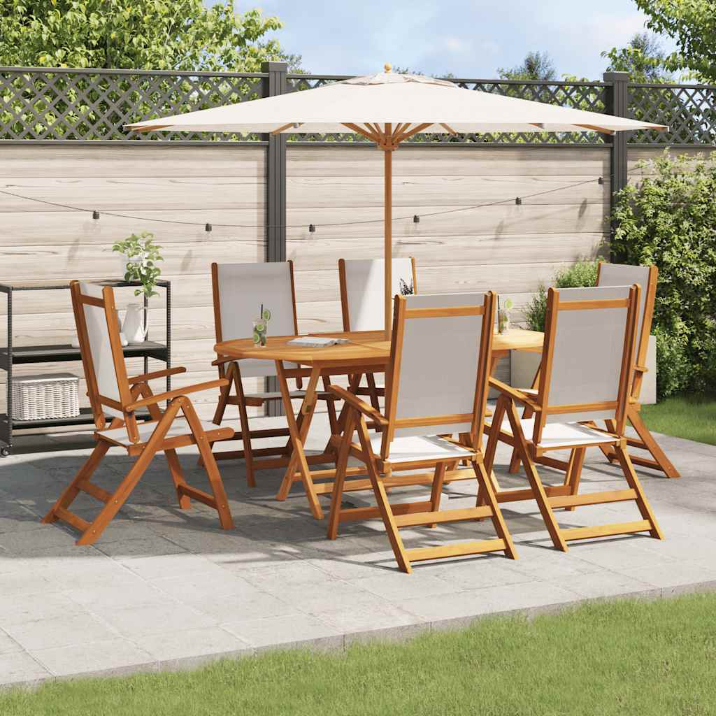 7-delige Tuinset massief acaciahout en textileen is nu te koop bij PeponiXL, paradijselijk wonen!