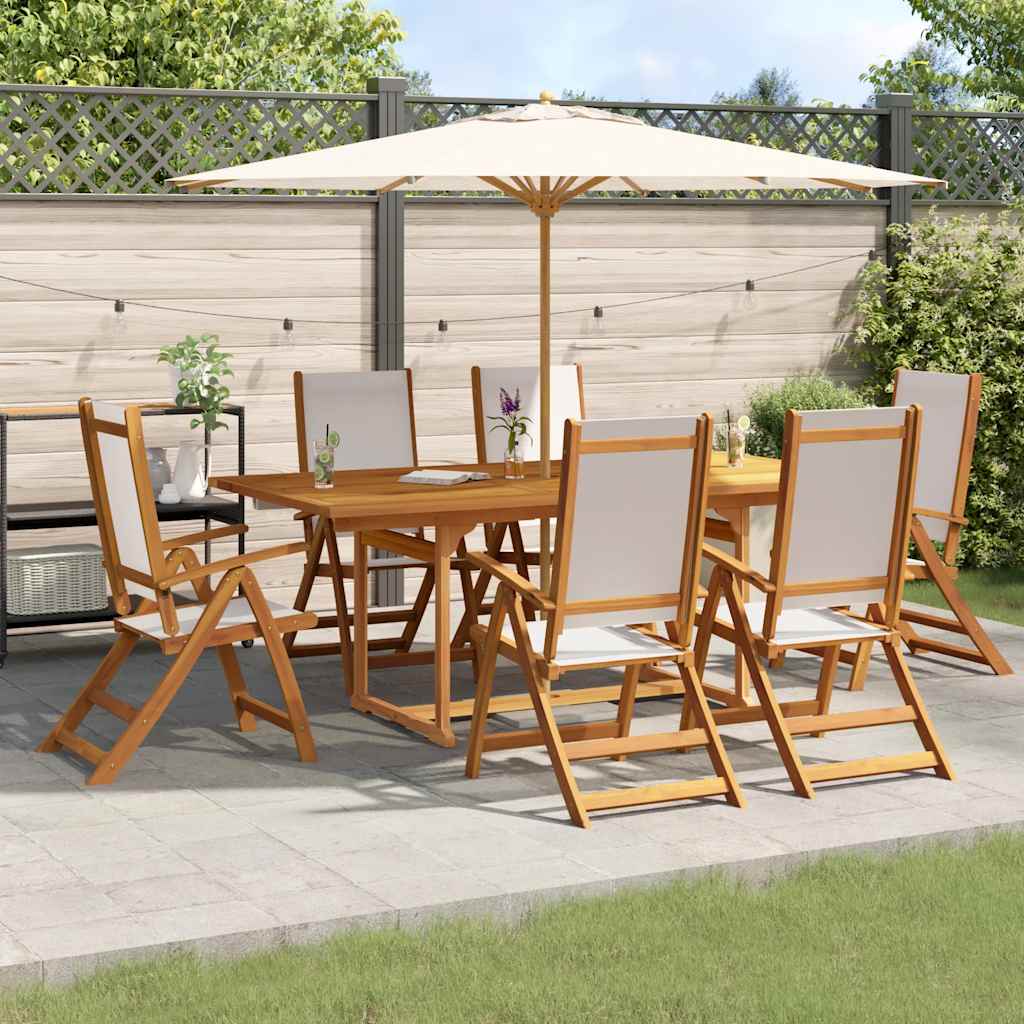 7-delige Tuinset massief acaciahout en textileen is nu te koop bij PeponiXL, paradijselijk wonen!