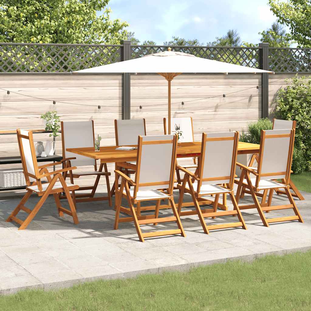 9-delige Tuinset massief acaciahout en textileen is nu te koop bij PeponiXL, paradijselijk wonen!