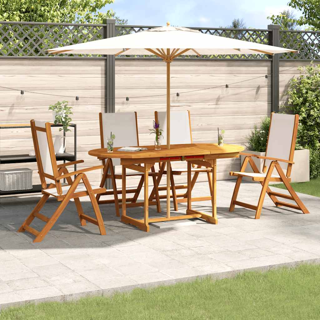 5-delige Tuinset massief acaciahout en textileen is nu te koop bij PeponiXL, paradijselijk wonen!