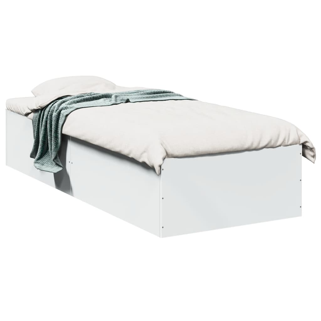 Bedframe bewerkt hout wit 100x200 cm is nu te koop bij PeponiXL, paradijselijk wonen!