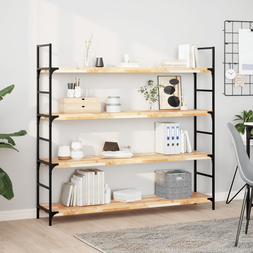 Wandschappen 2 st zwevend 140x30x4 cm onbehandeld acaciahout is nu te koop bij PeponiXL, paradijselijk wonen!