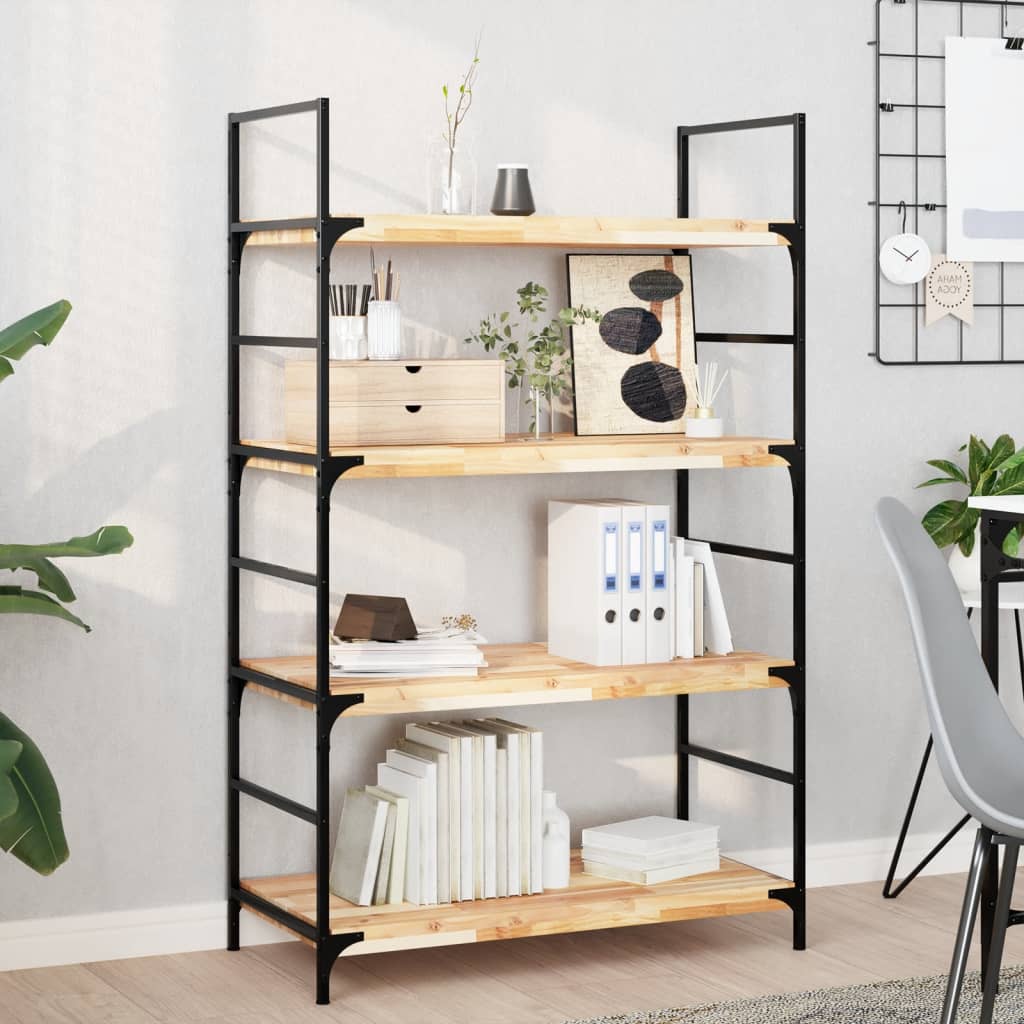 Wandschappen 2 st zwevend 100x40x4 cm onbehandeld acaciahout is nu te koop bij PeponiXL, paradijselijk wonen!