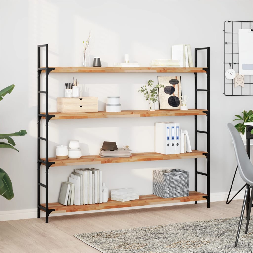 Wandschappen 4 st zwevend olieafwerking 140x20x4 cm acaciahout is nu te koop bij PeponiXL, paradijselijk wonen!