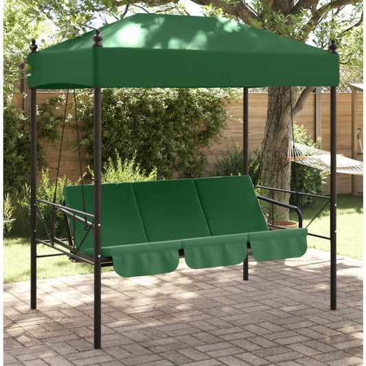 Schommelbank met luifel staal groen is nu te koop bij PeponiXL, paradijselijk wonen!