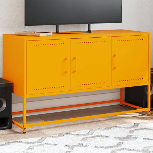 Tv-meubel 100,5x39x60,5 cm staal mosterdgeel is nu te koop bij PeponiXL, paradijselijk wonen!