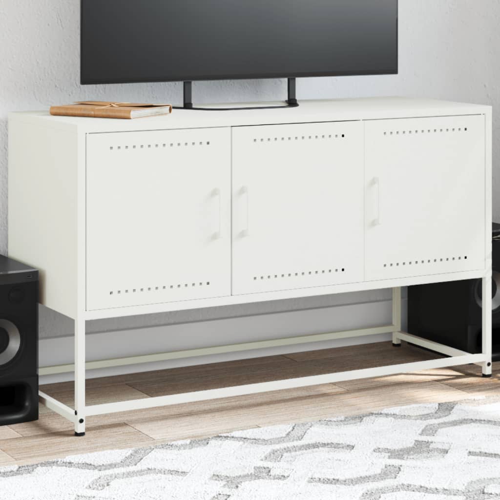 Tv-meubel 100,5x39x60,5 cm staal wit is nu te koop bij PeponiXL, paradijselijk wonen!