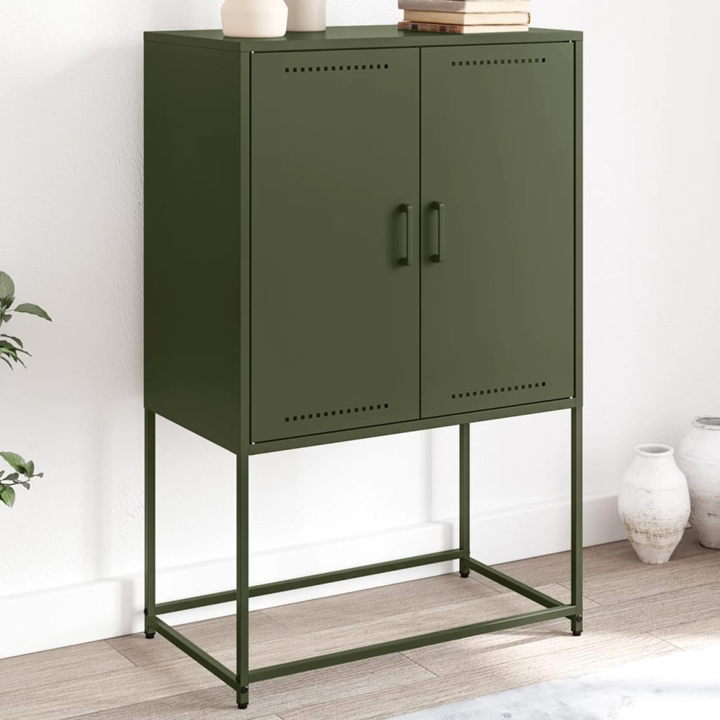 Tv-meubel 68x39x60,5 cm staal olijfgroen is nu te koop bij PeponiXL, paradijselijk wonen!