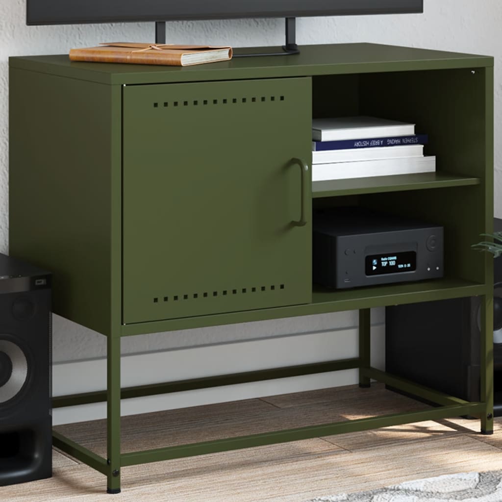 Tv-meubel 100,5x39x60,5 cm staal mosterdgeel is nu te koop bij PeponiXL, paradijselijk wonen!